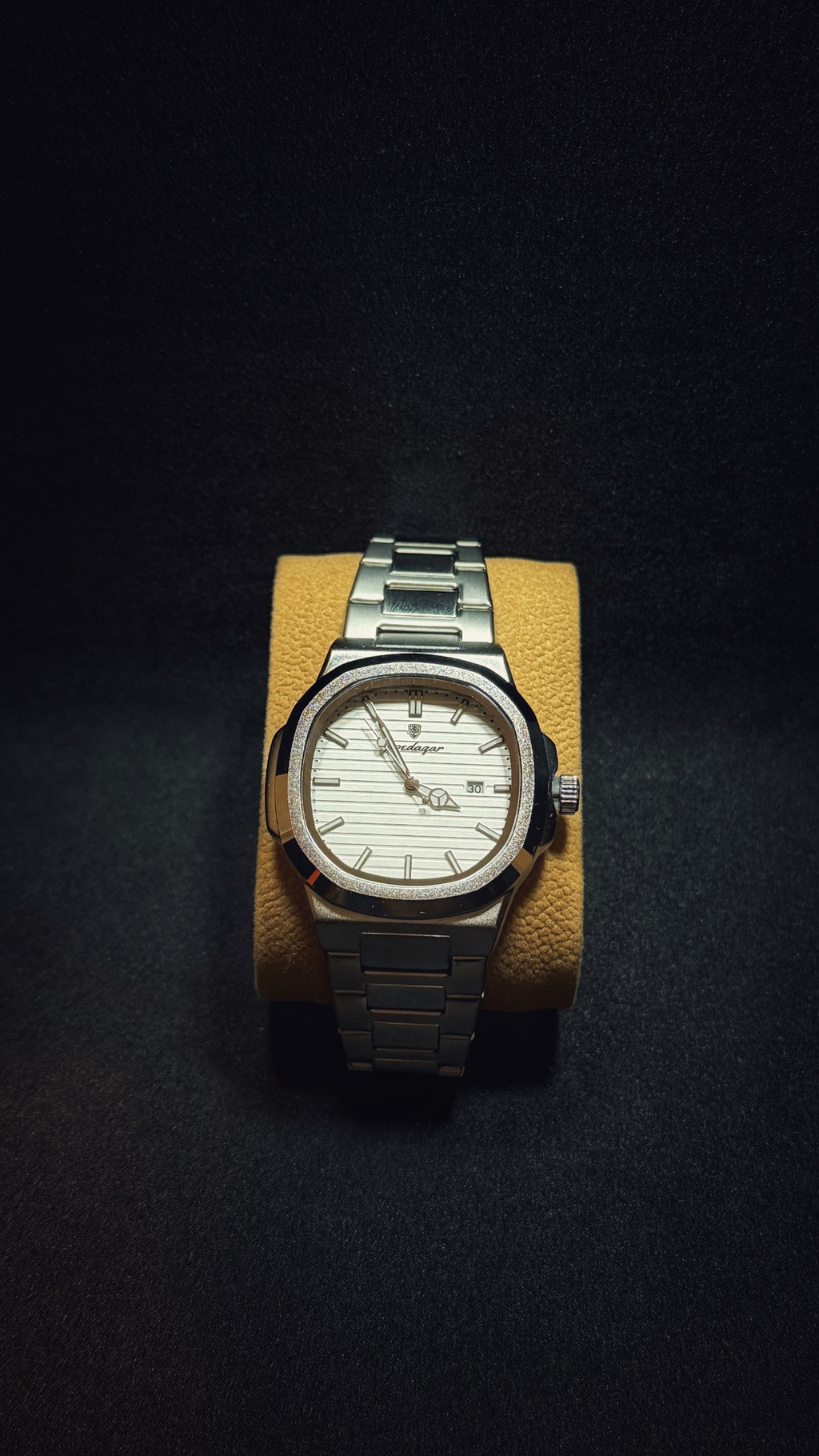 Reloj Poedagar Nautilus Acero Inox. Blanco