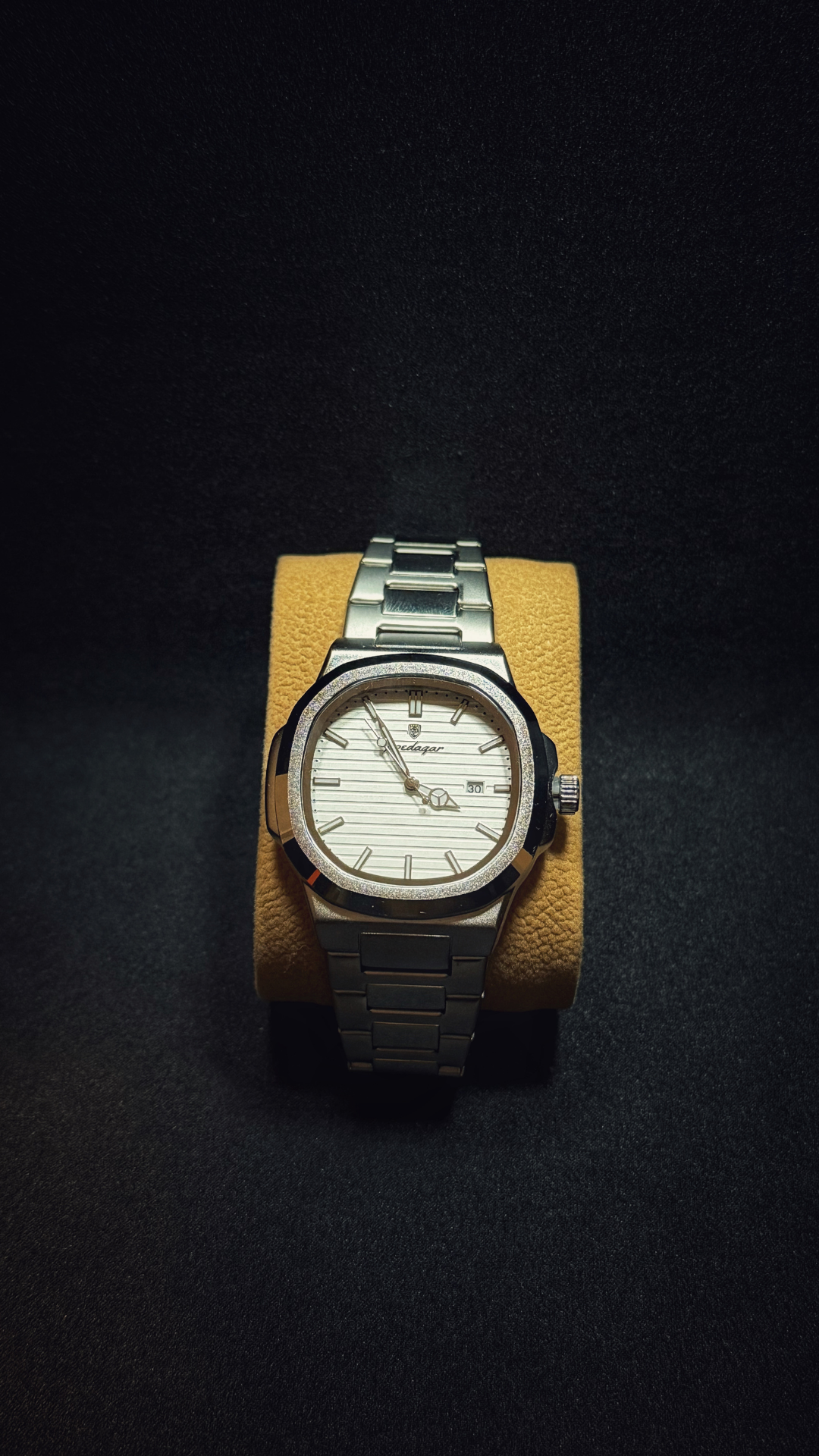 Reloj Poedagar Nautilus Acero Inox. Blanco