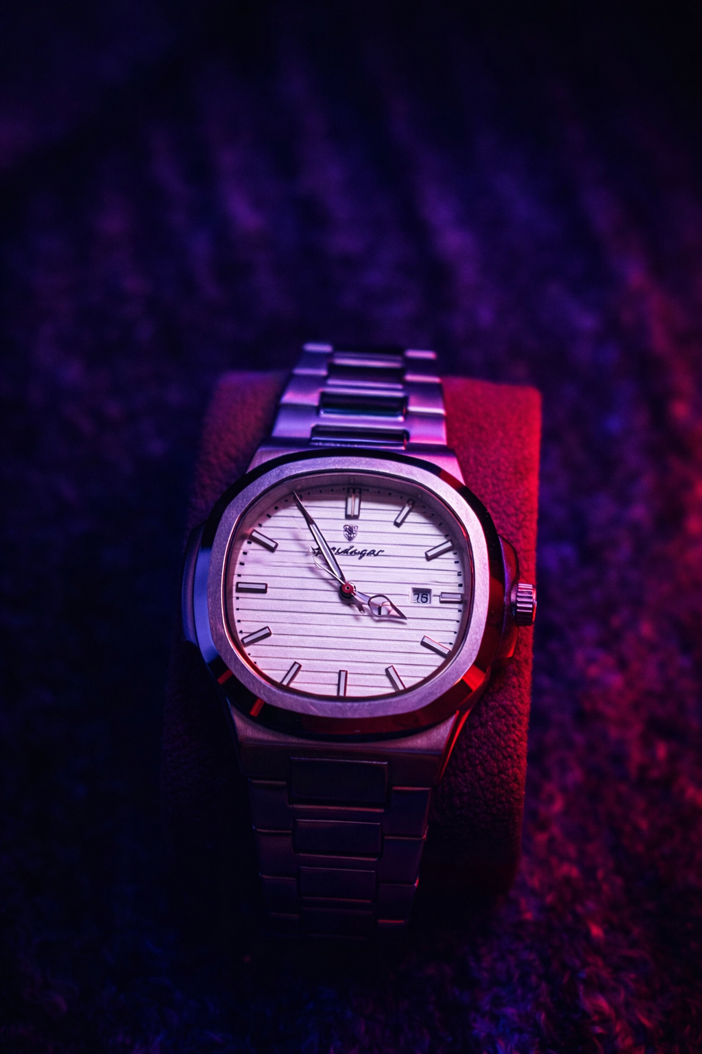 Reloj Poedagar Nautilus Acero Inox. Blanco