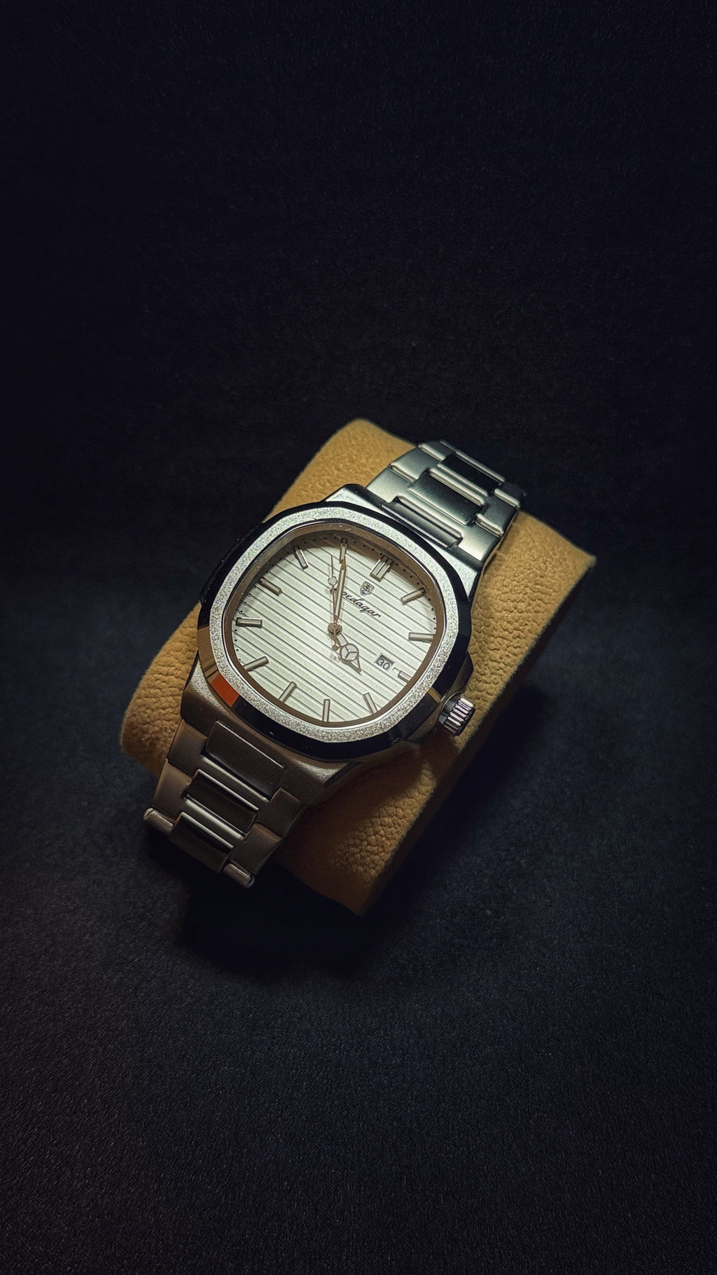Reloj Poedagar Nautilus Acero Inox. Blanco