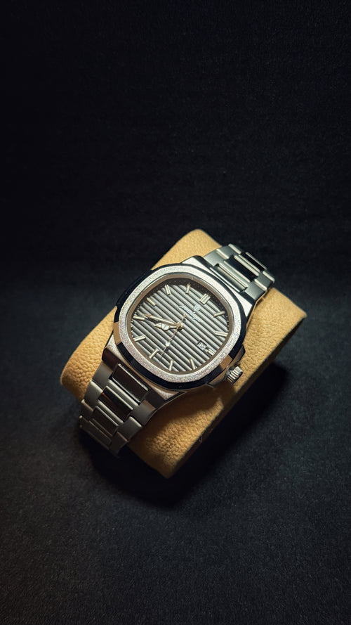 Reloj Poedagar Nautilus Acero Inox. Negro