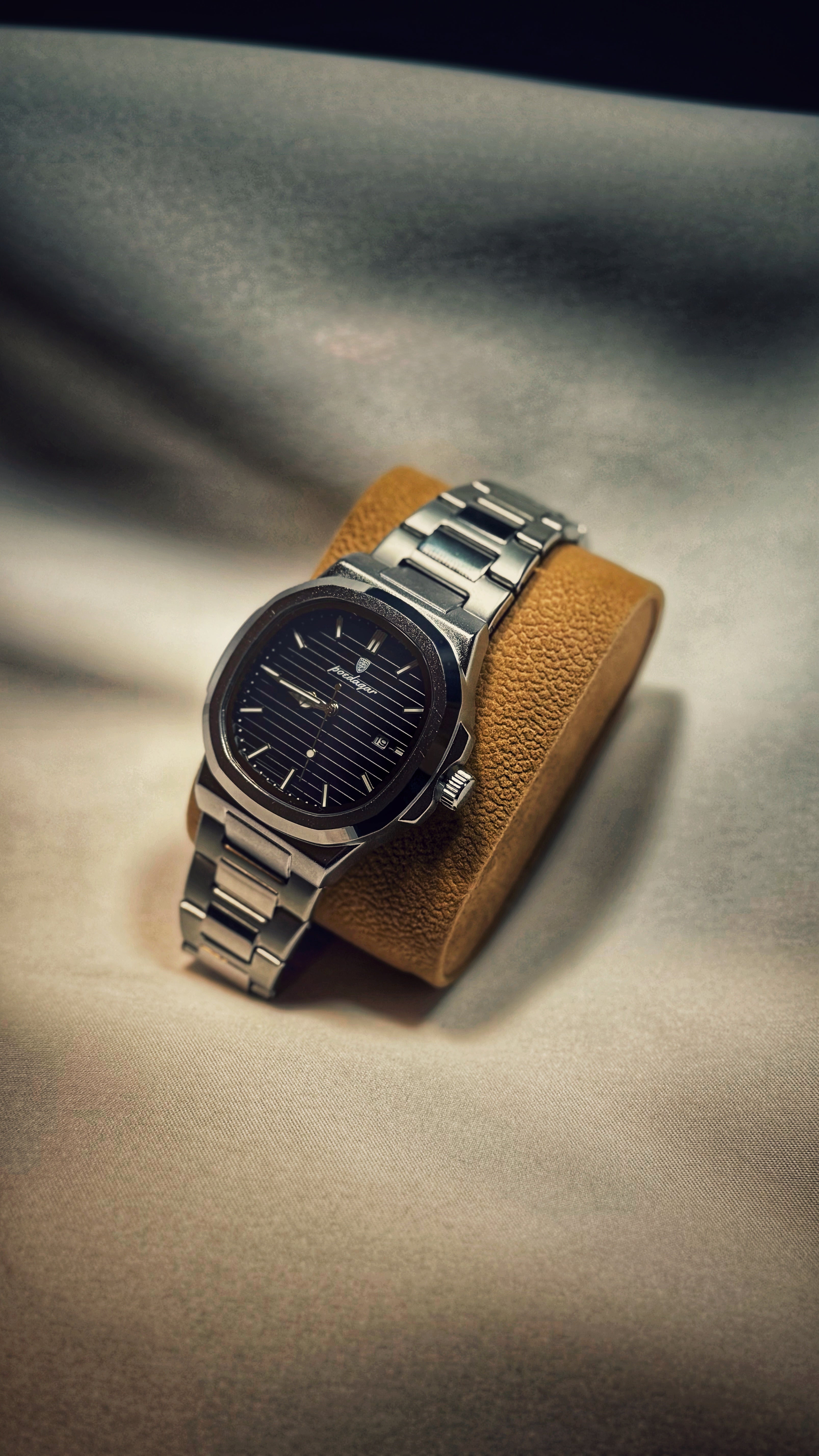 Reloj Poedagar Nautilus Acero Inox. Negro