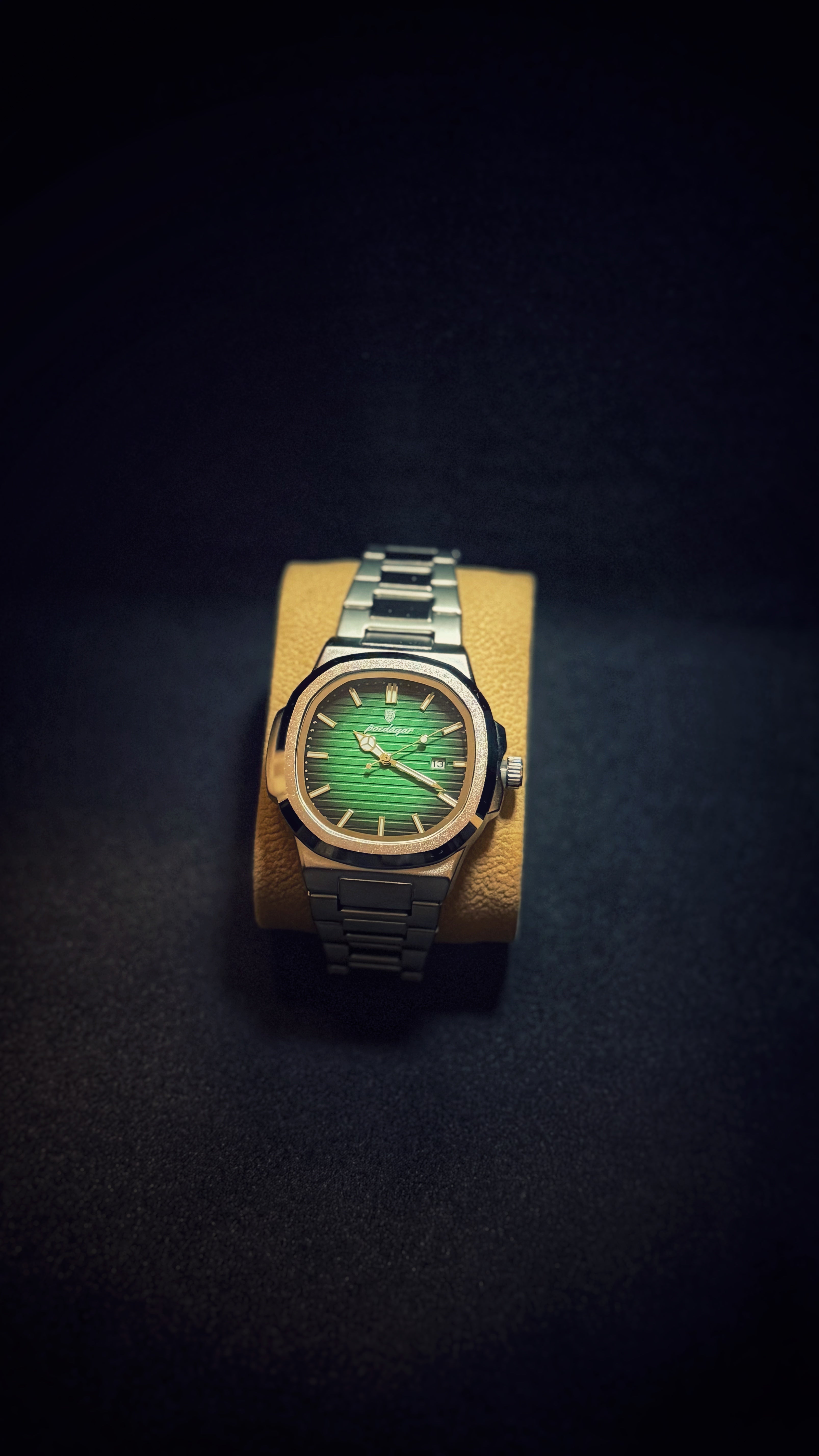 Reloj Poedagar Nautilus Acero Inox. Verde