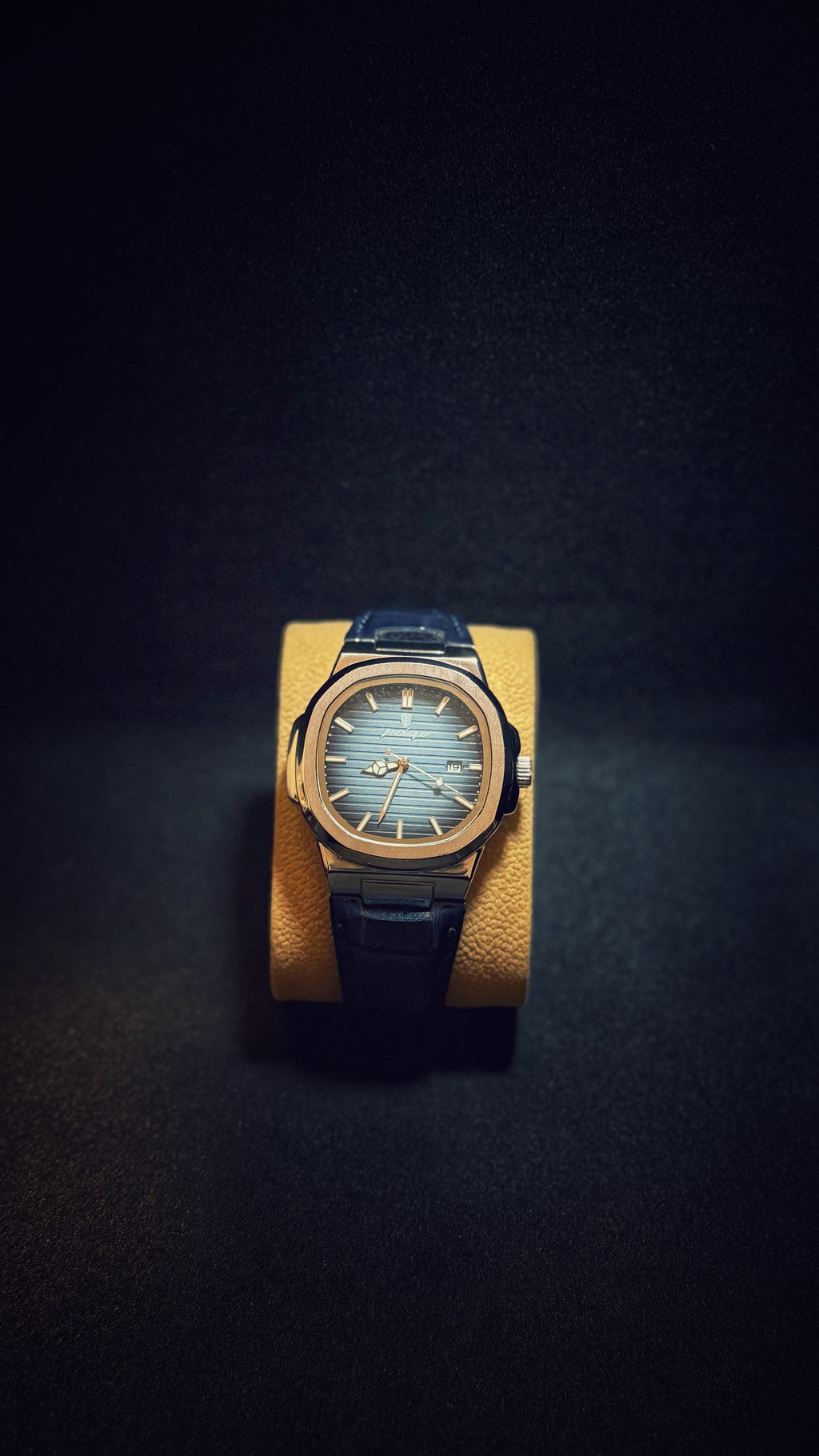 Reloj Poedagar Nautilus Cuero. Azul